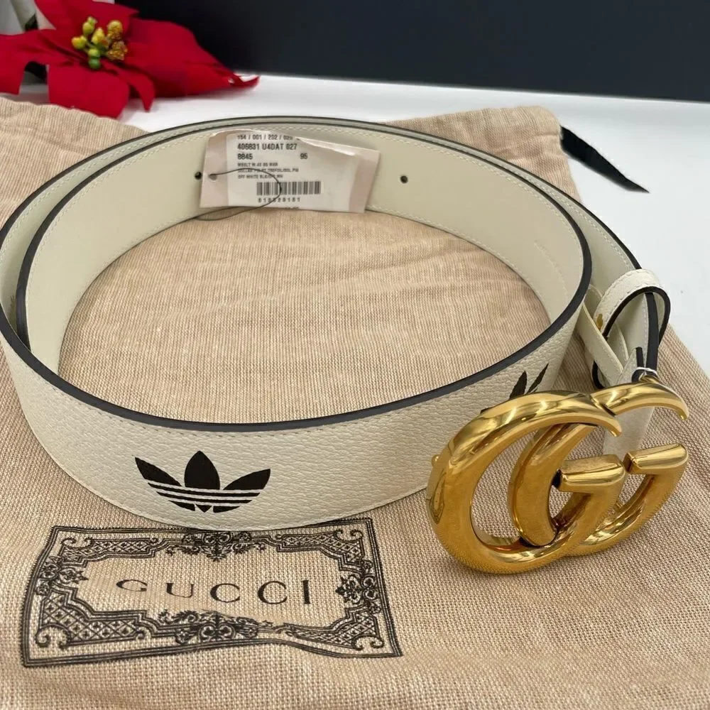 Unisex Gucci, X Adidas, GG marmont Belt size 95 cm/38 inches made in Italy
